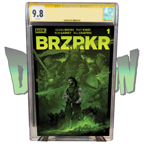 BRZRKR #1 DIMENSION X COMICS EXCLUSIVE VANCE KELLY GREEN VARIANT CGC SIGNATURE SERIES 9.8